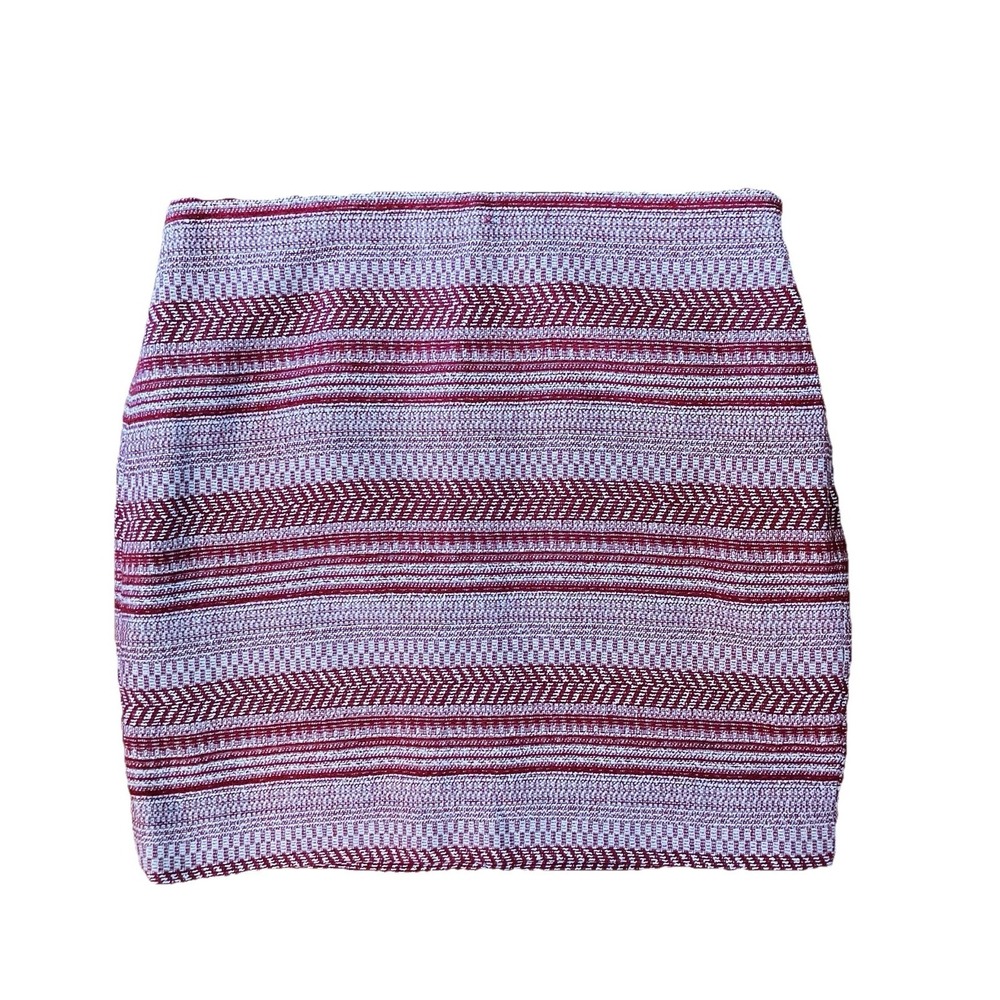 NWT Banana Republic Skirt Fitted Sz 2 Rust Red White Straight Fit